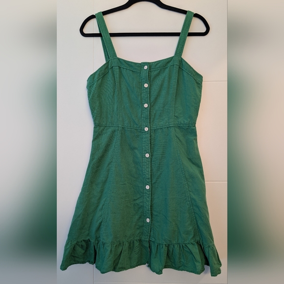 Zara Green Button Down Mini Dress - Picture 2 of 4